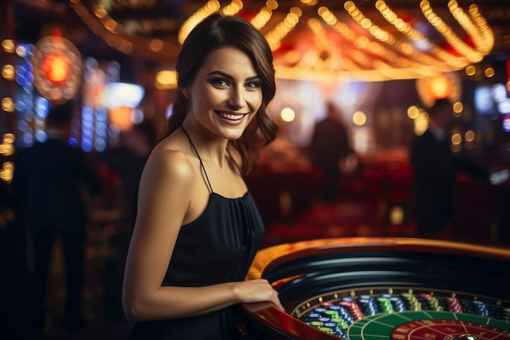 Live dealer table interface on mobile showing roulette wheel and betting layout